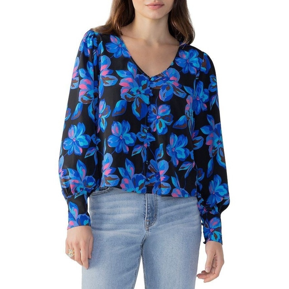 Sanctuary Floral Button Front Blouse Small Bloomcore Romantic Boho Lightweight